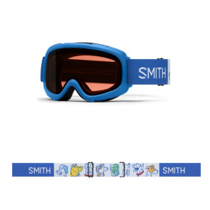 SMITH MASCHERA SCI SNOWBOARD JUNIOR  M00635.8K 00LI  GAMBLER LENTE RC36 COBALT DOGGOS 22