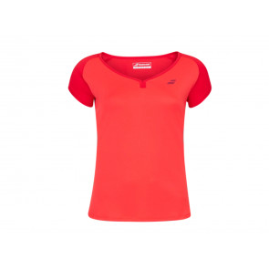 BABOLAT T-SHIRT TENNIS DONNA  3WP1011 5027  PLAY CAP SLEEVE TOP TOMATO RED